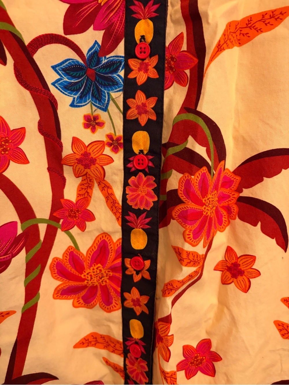 Maude Vivante Ava Dress - size Medium Floral Button-Front Tunic Dress . Gorgeous - Picture 2 of 10